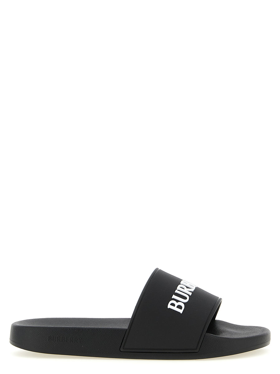 Burberry Furley Slides Men's Luxury PU Sandals With Shaped Insole And Logo Band Edition