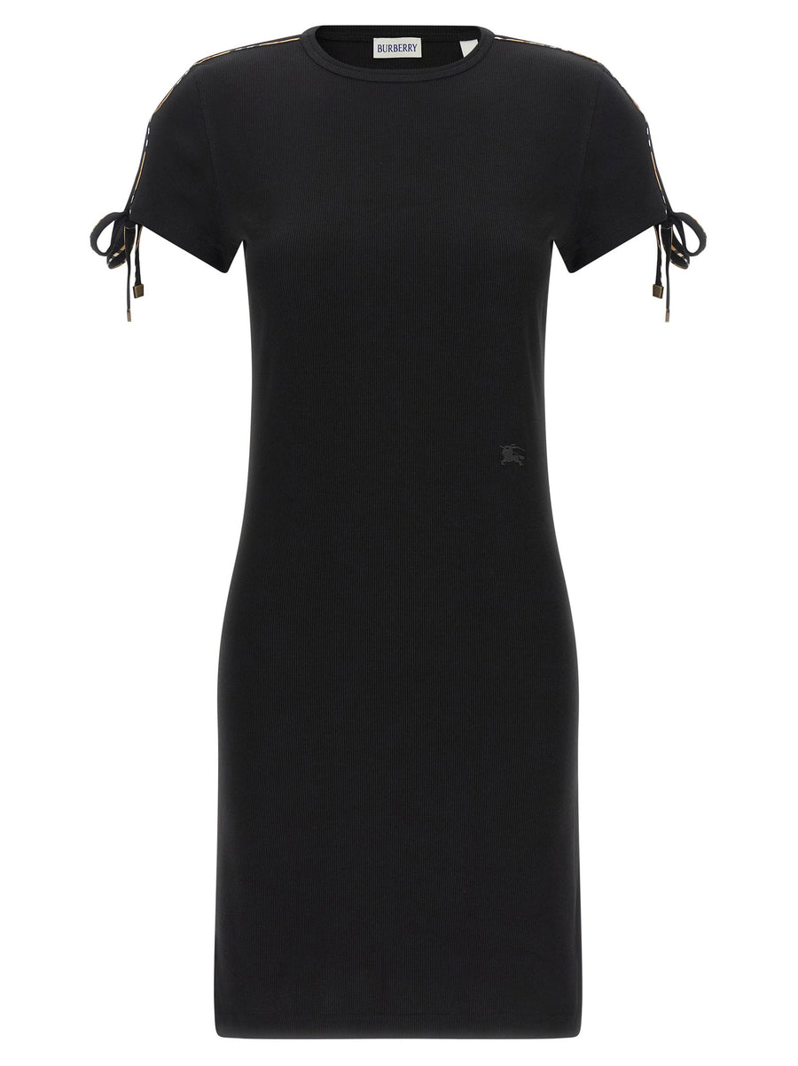 Burberry Tatiana Black Knit Dress Slim Fit Cotton Elastane