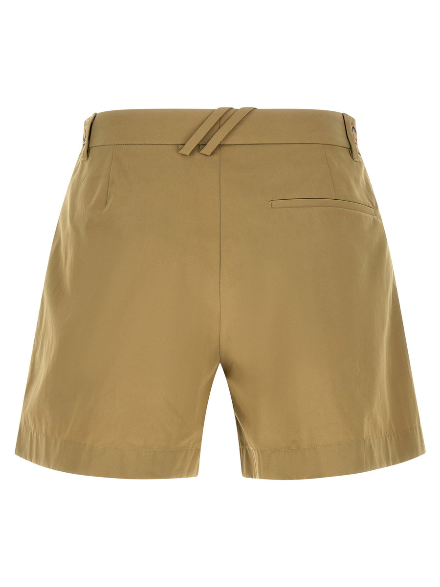 Burberry Raina Shorts Beige Cotton Poplin With Adjustable Waist Grosgrain Straps