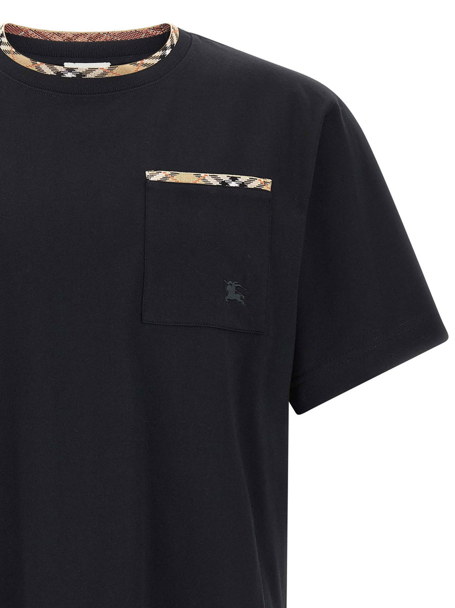 Burberry Ryan T Shirt Black 100 Percent Cotton Relaxed Fit