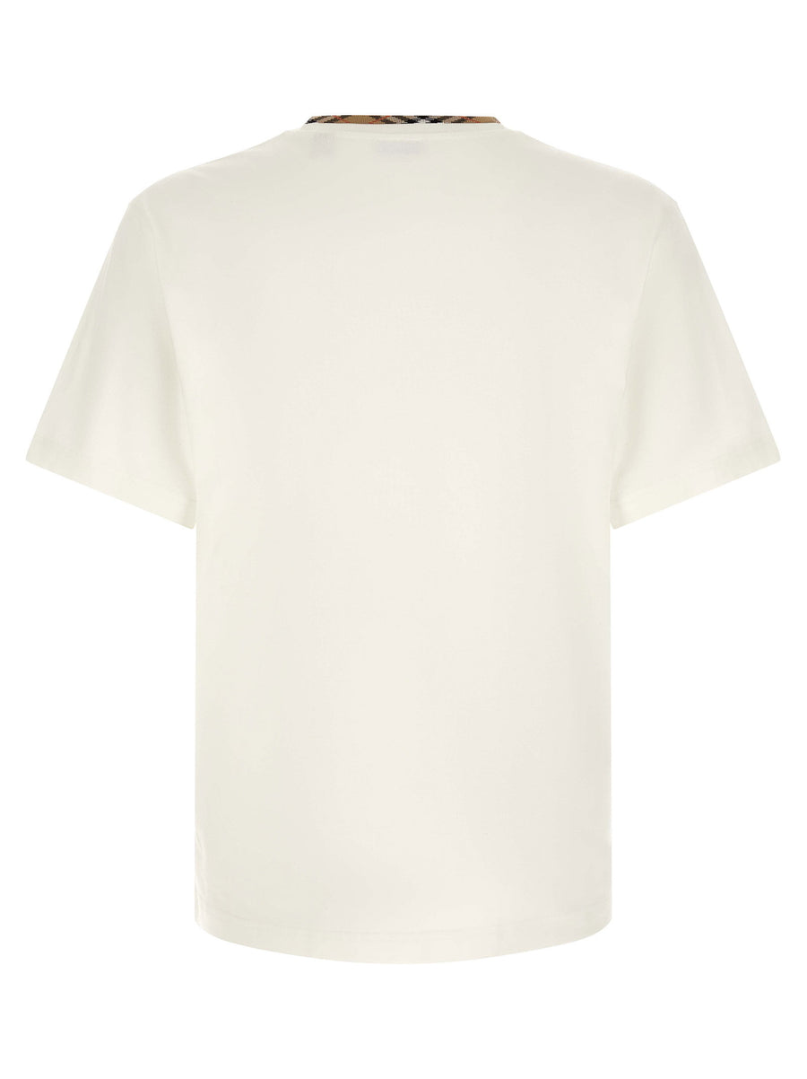 Burberry Ryan T Shirt Men White 100 Percent Cotton Crewneck Topwear