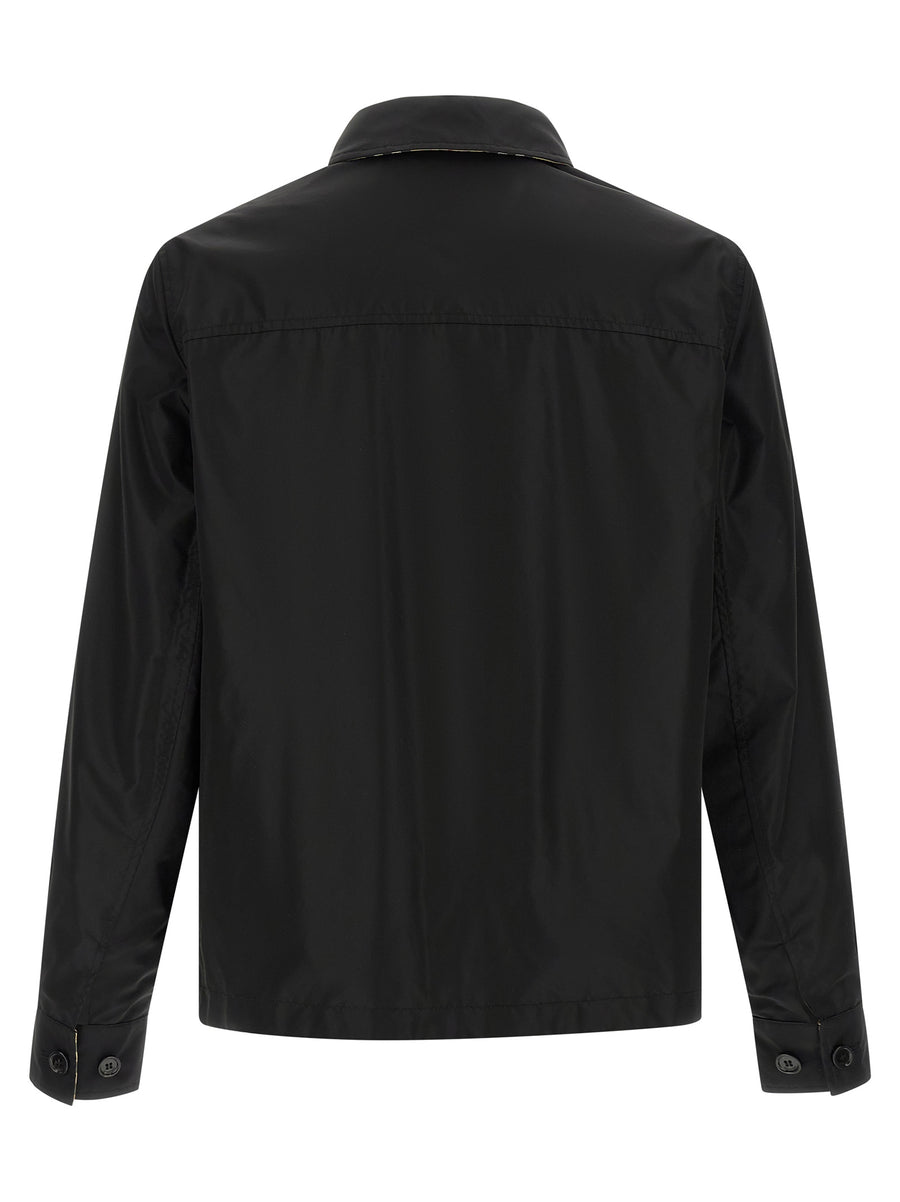 Burberry Bloomsbury Reversible Rainproof Nylon Jacket For Men Dual Look Weatherproof Luxury