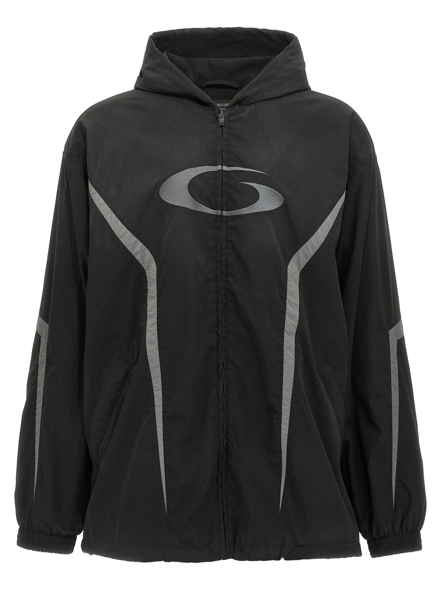 Balenciaga Tracksuit Loop Sports Icon Ampia Jacket For Men With Oversized Fit And Embroidery
