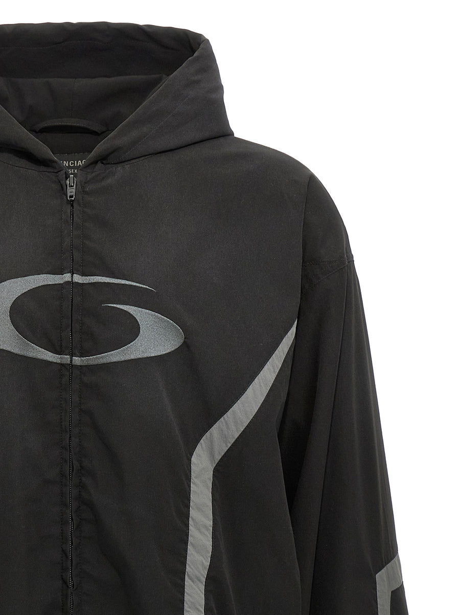 Balenciaga Tracksuit Loop Sports Icon Ampia Jacket For Men With Oversized Fit And Embroidery