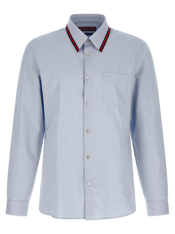 Gucci Web Collar Shirt