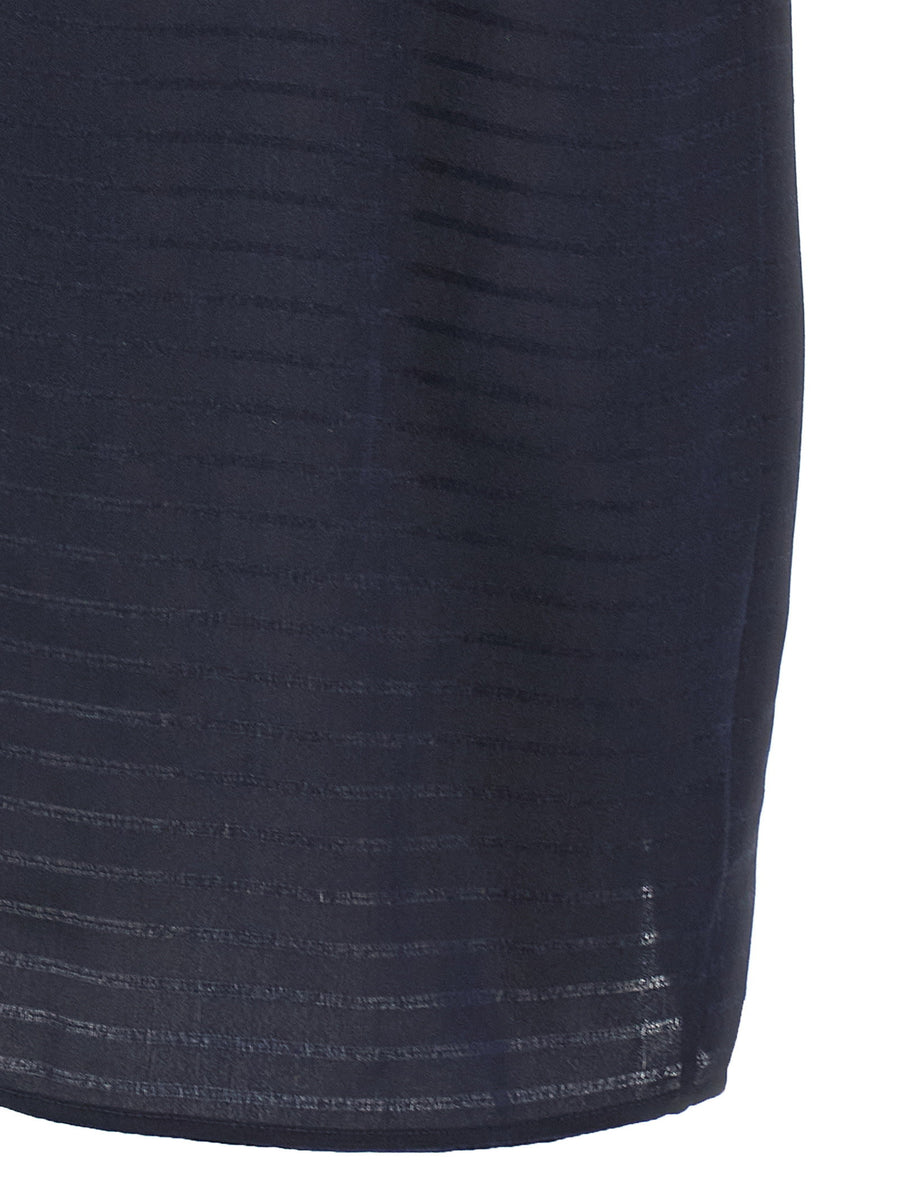 Saint Laurent Silk Polo Shirt For Men In Blue Stripes With Breathable 100 Percent Silk Smart Casual Luxury