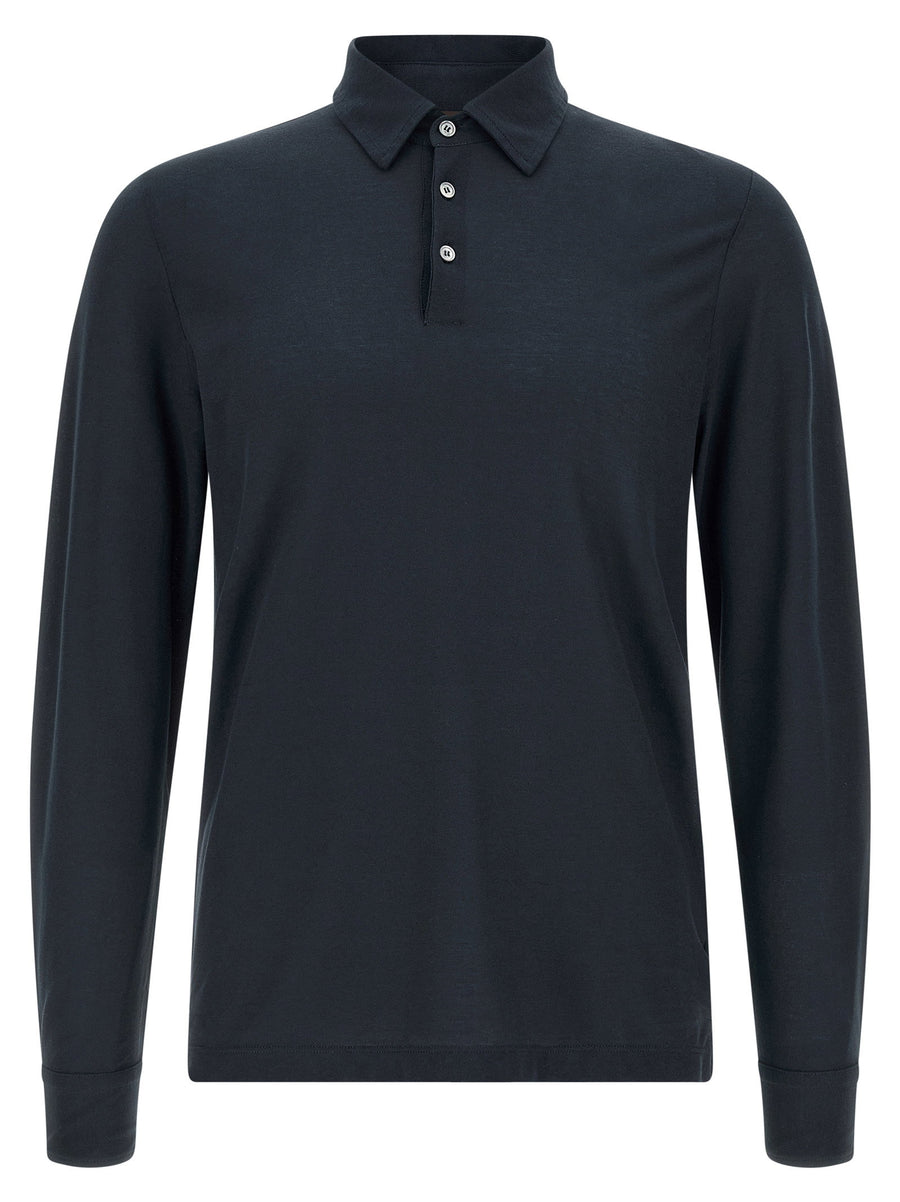 Zanone Ice Cotton Polo Shirt For Men Breathable Blue 100 Percent Cotton Jersey Timeless Smart Casual Essential