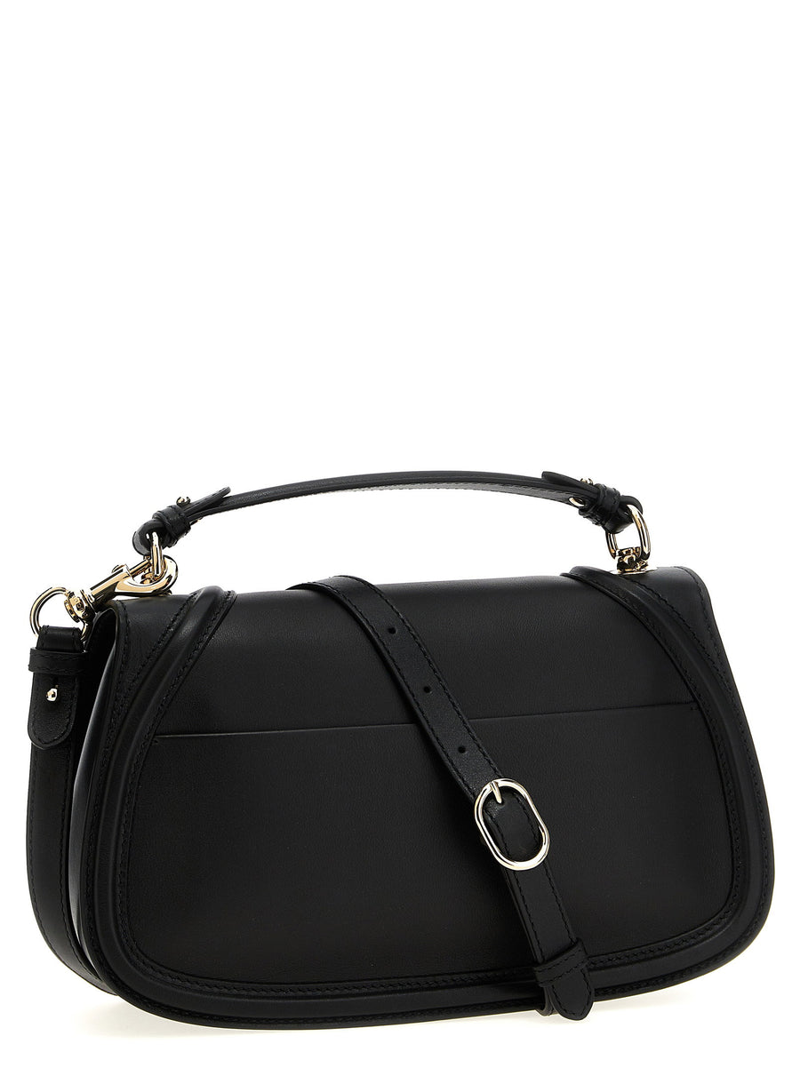 Gucci Blondie Medium Handbag Black Calfskin Leather Magnetic Closure One Size GG
