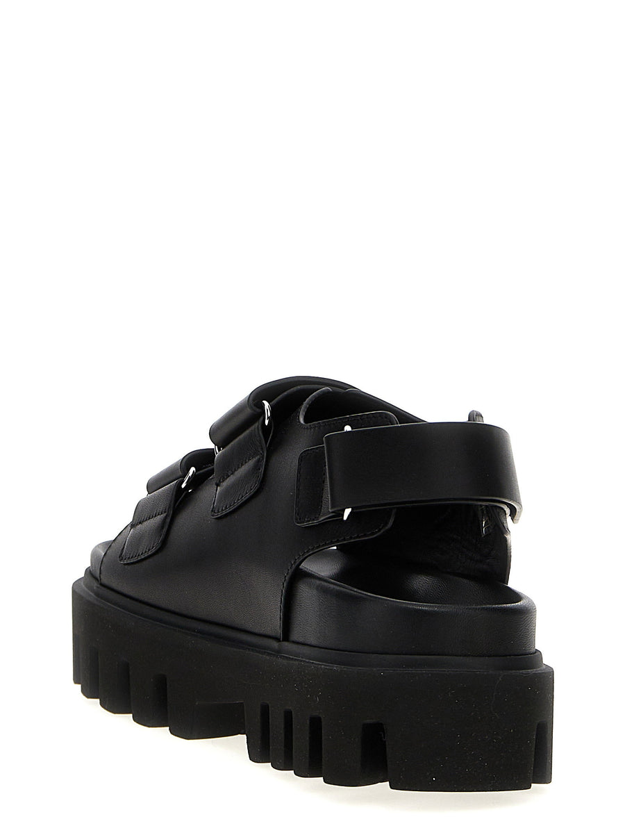 Alexander McQueen Parachute Sandals For EU Women With Bold Triple Adjustable Velcro Straps And Thick Notched Sole