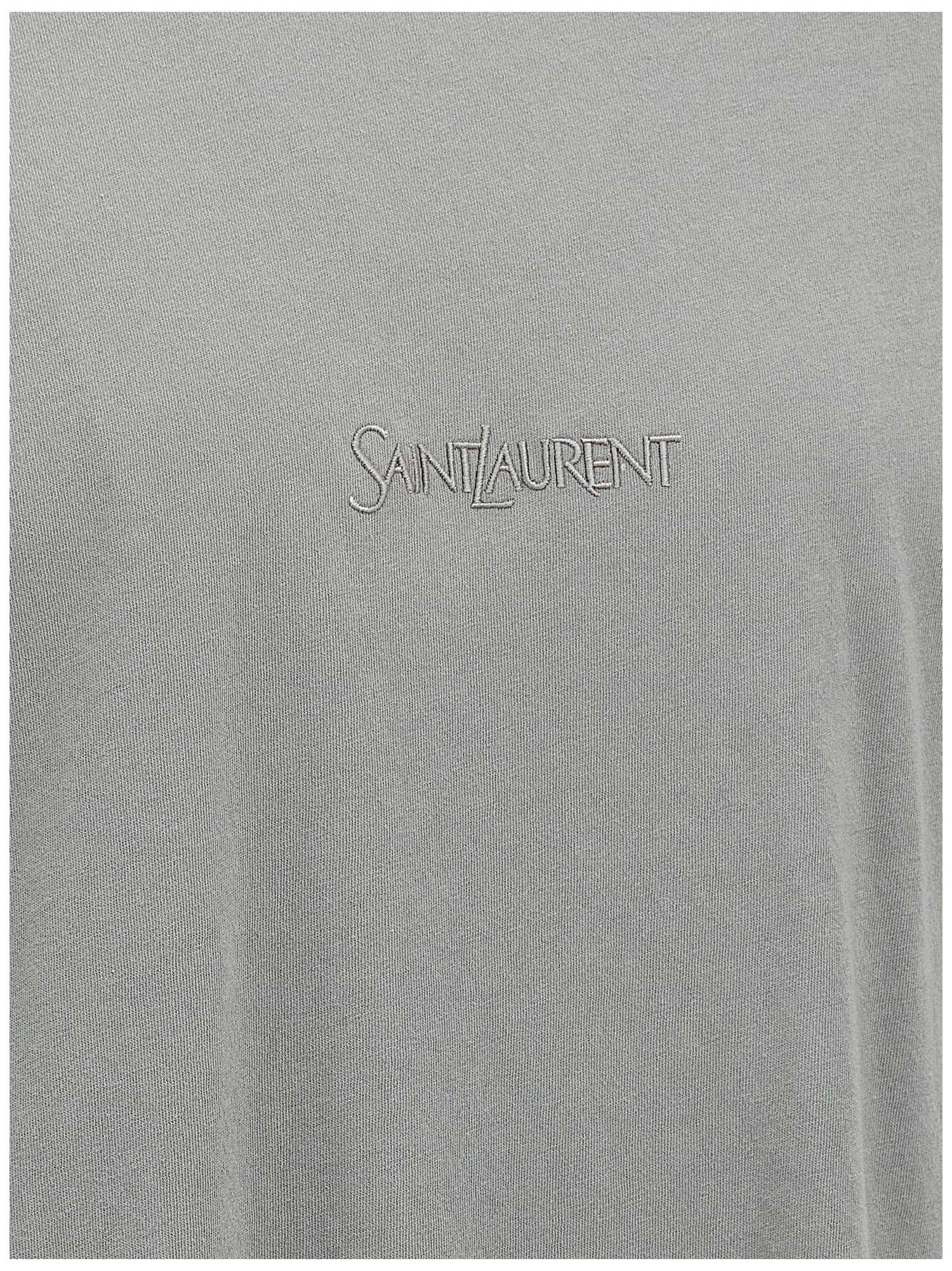 Saint Laurent Logo Embroidery T-shirt