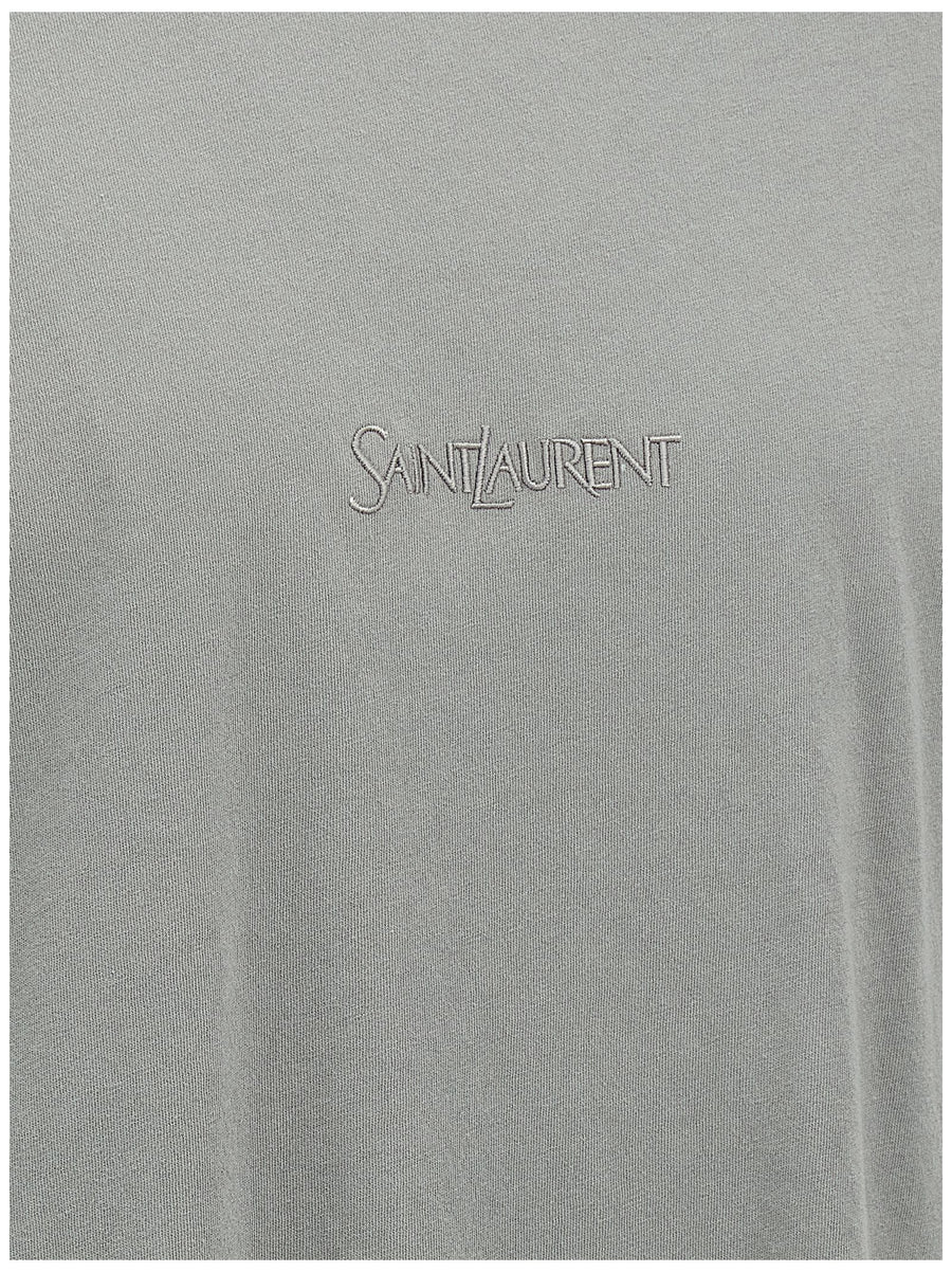 Saint Laurent Logo Embroidery T-shirt