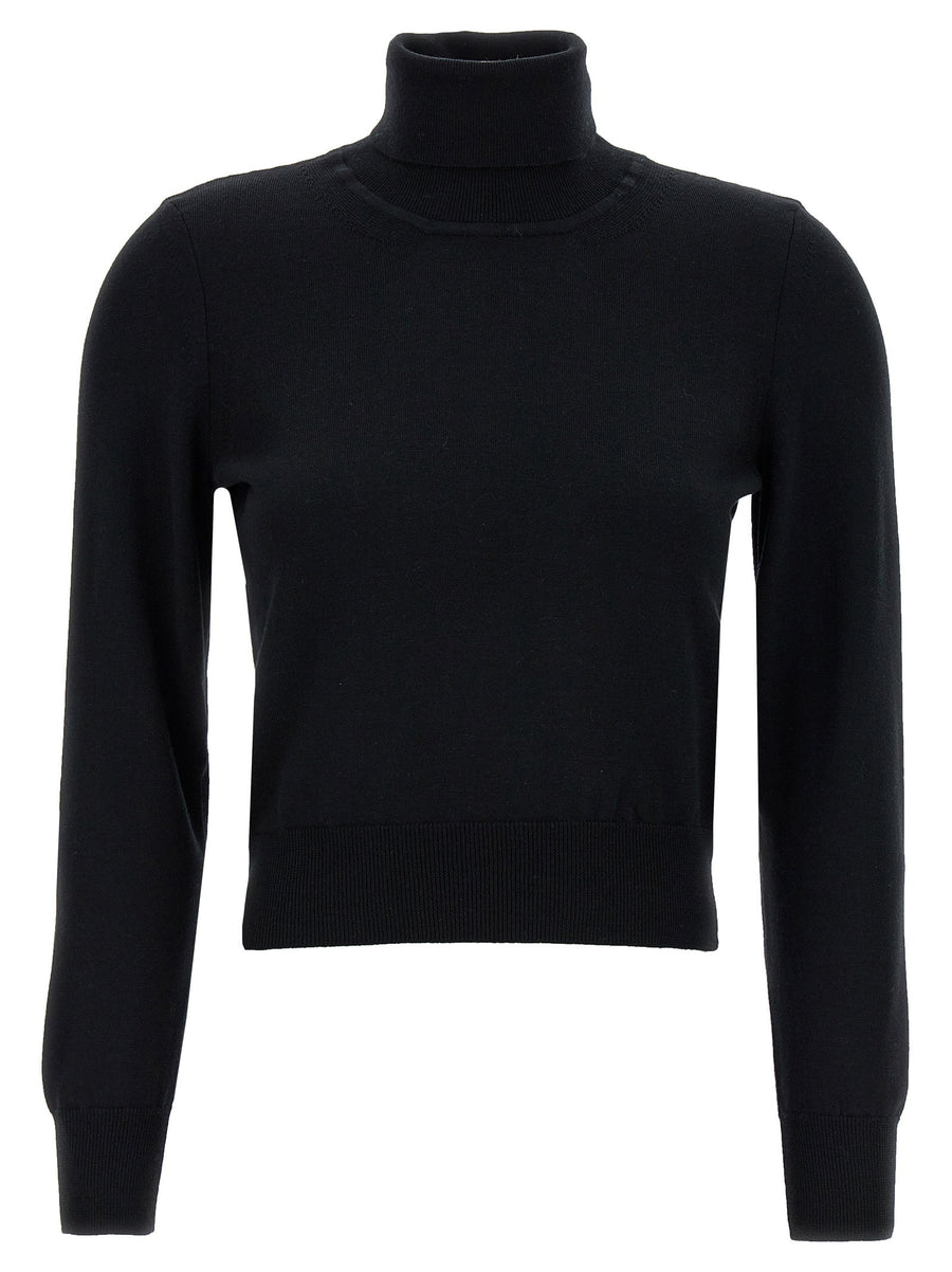 Antonino Valenti Merino Wool Turtleneck Sweater For Women Warm Timeless Black Luxurious