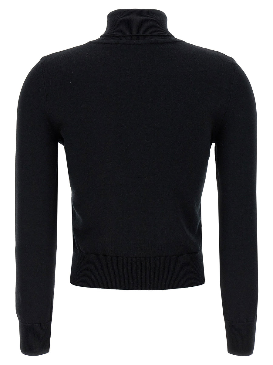 Antonino Valenti Merino Wool Turtleneck Sweater For Women Warm Timeless Black Luxurious