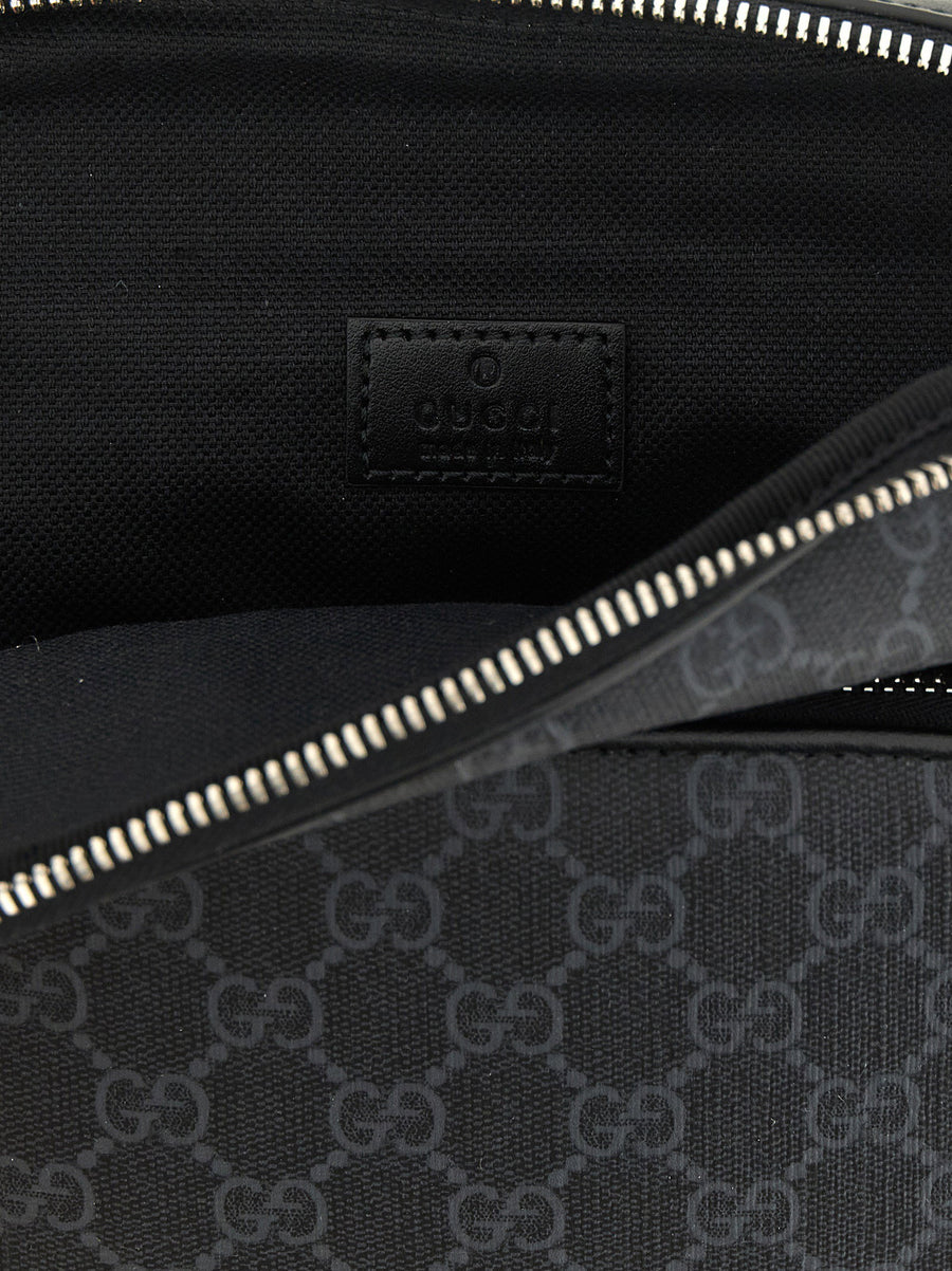 Gucci GG Small Crossbody Bag Black GG Supreme Canvas With Leather Details