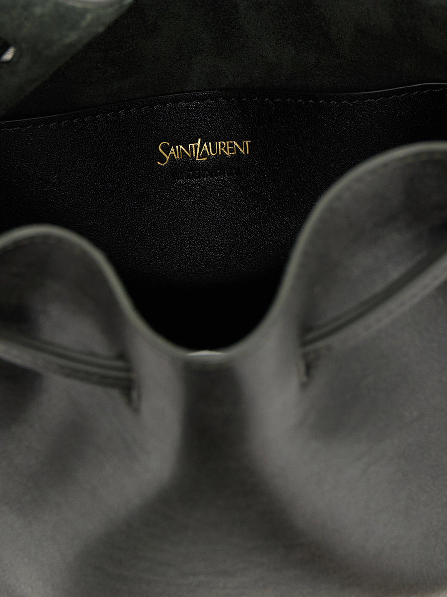Saint Laurent Large Leather Bucket Bag