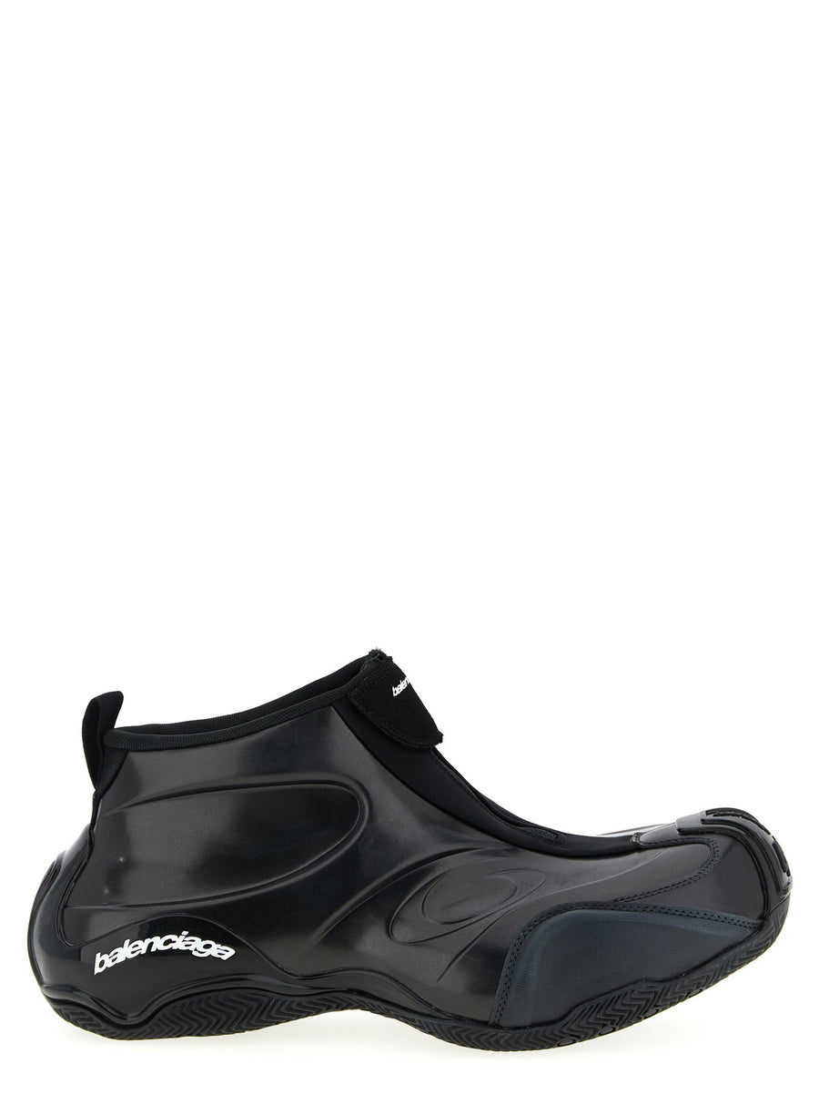 Balenciaga Basketball Sneakers For Men Bold Used-Effect Material With Logo Detail Everyday Style