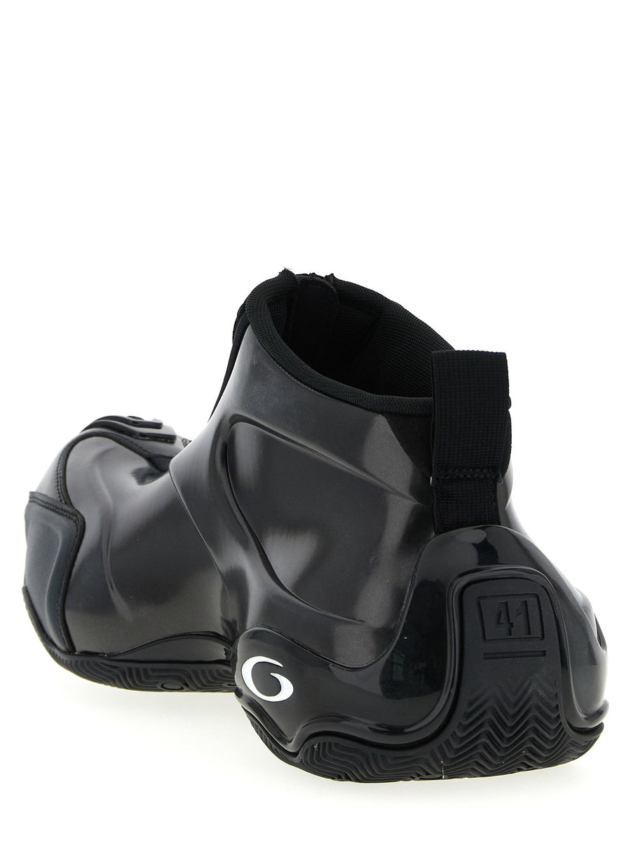 Balenciaga Basketball Sneakers For Men Bold Used-Effect Material With Logo Detail Everyday Style
