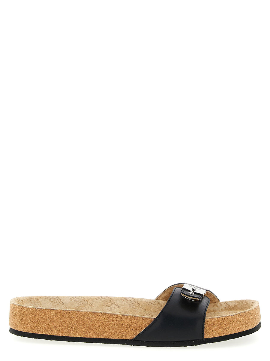 Balenciaga Scholl Calfskin Sandals with Ergonomic Insole for Women EU Size Premium Cork Sole