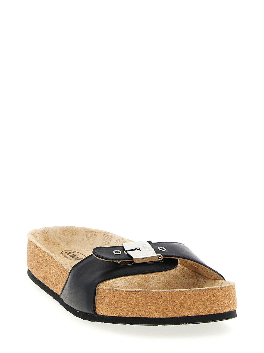Balenciaga Scholl Calfskin Sandals with Ergonomic Insole for Women EU Size Premium Cork Sole