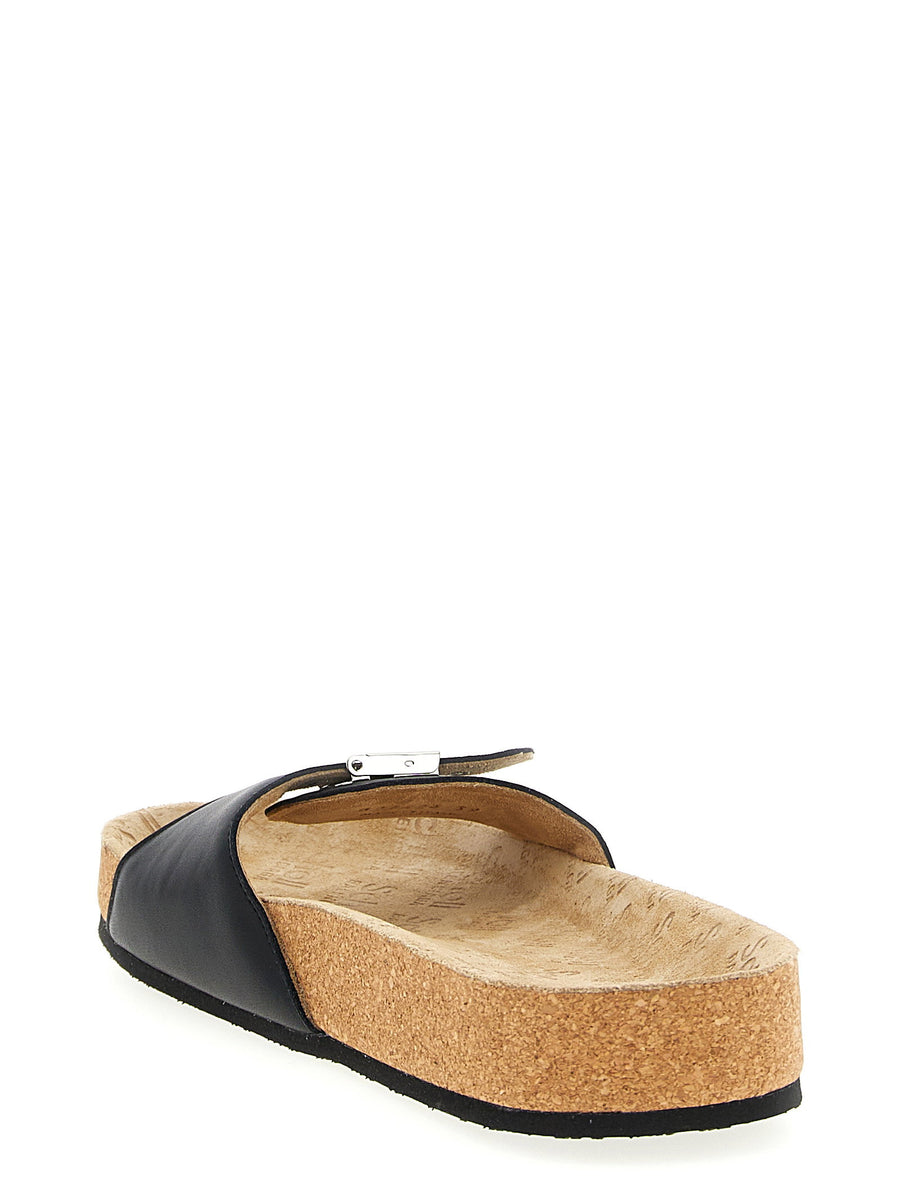 Balenciaga Scholl Calfskin Sandals with Ergonomic Insole for Women EU Size Premium Cork Sole