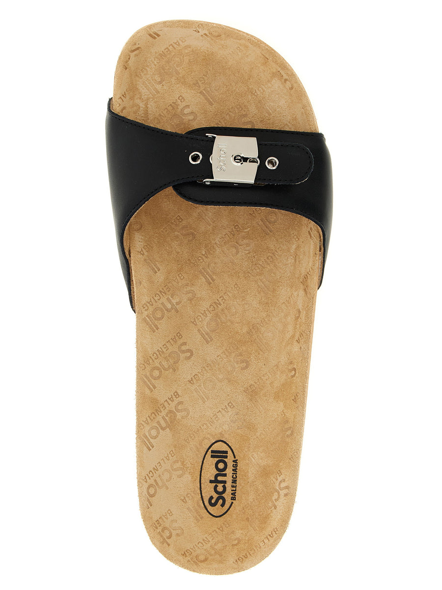 Balenciaga Scholl Calfskin Sandals with Ergonomic Insole for Women EU Size Premium Cork Sole