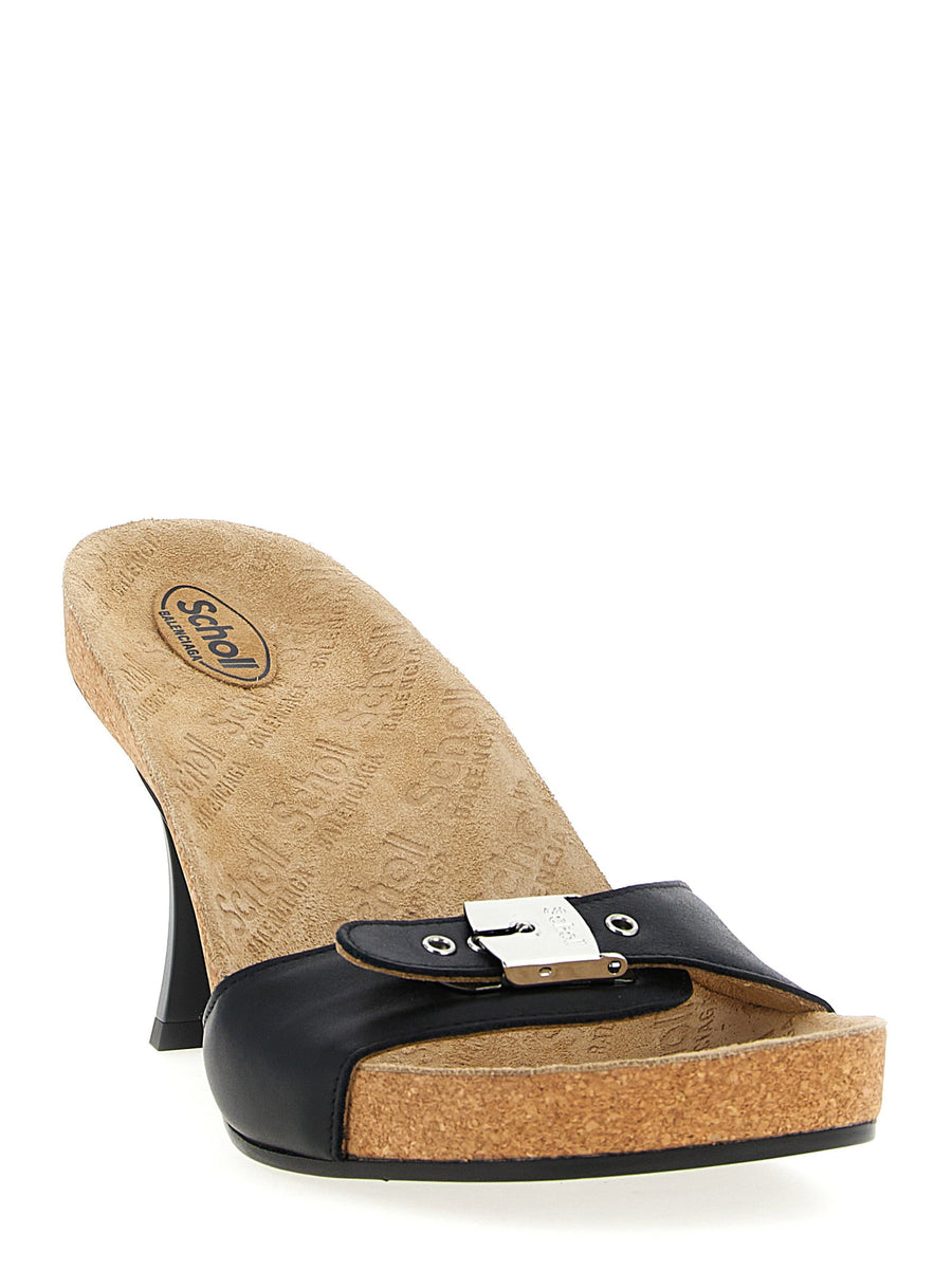 Balenciaga Scholl Sandals For Women Luxury Calfskin Leather With Ergonomic Insole