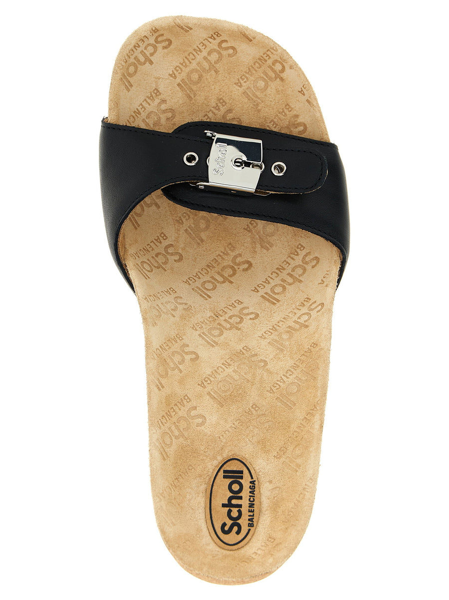 Balenciaga Scholl Sandals For Women Luxury Calfskin Leather With Ergonomic Insole