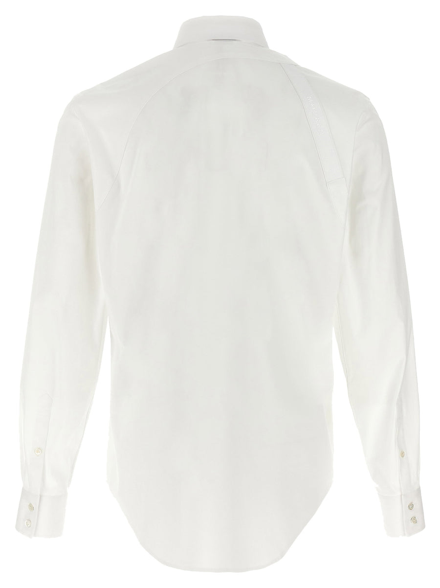 Alexander McQueen Harness Shirt White Cotton With Metal Buckle Detail