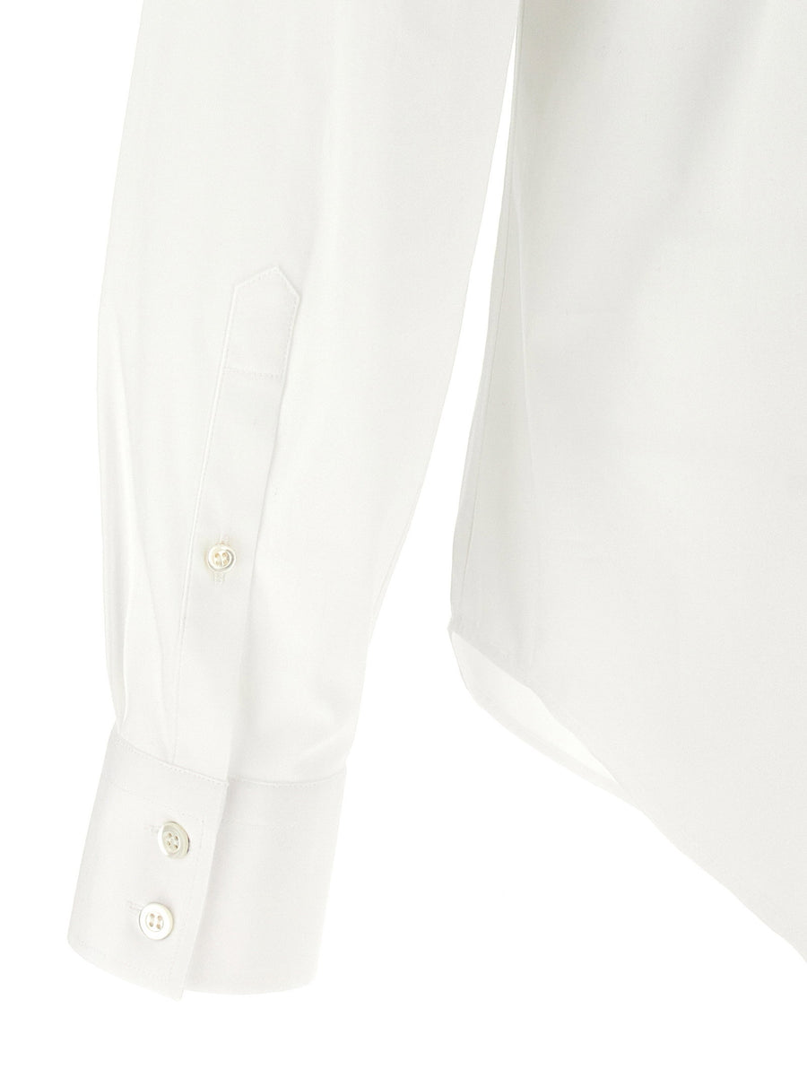 Alexander McQueen Harness Shirt White Cotton With Metal Buckle Detail
