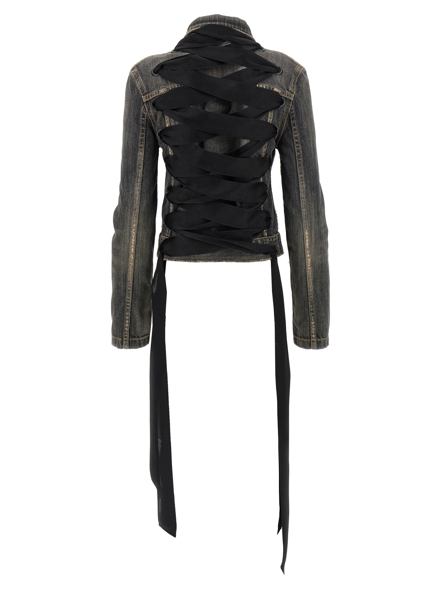 Balenciaga Lace Up Denim Jacket