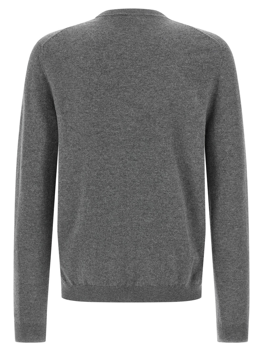 Gucci GG Intarsia Cashmere Sweater For Men With Gray Crew Neck And Luxury Warmth