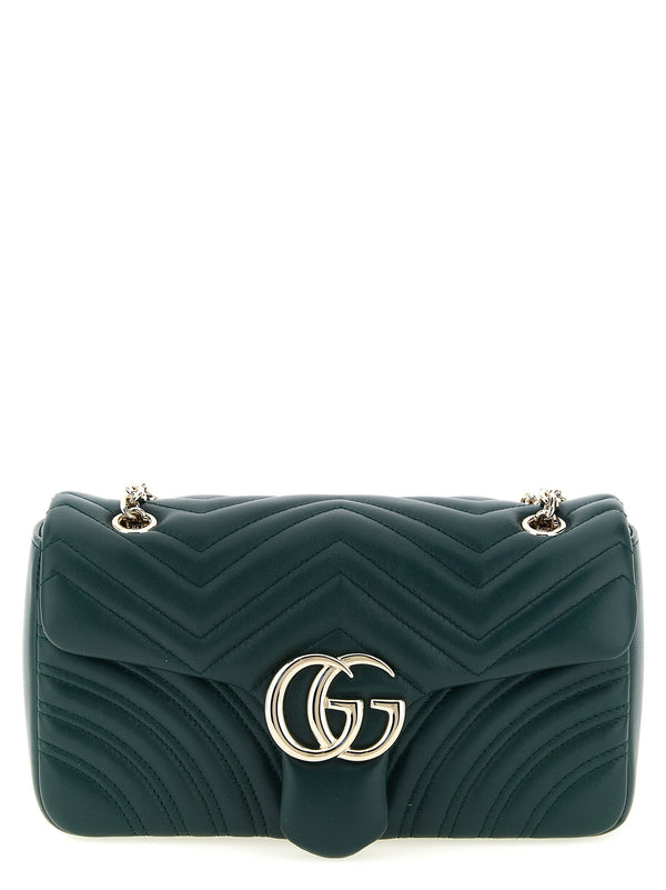 Gucci GG Marmont Green Lambskin Shoulder Bag One Size