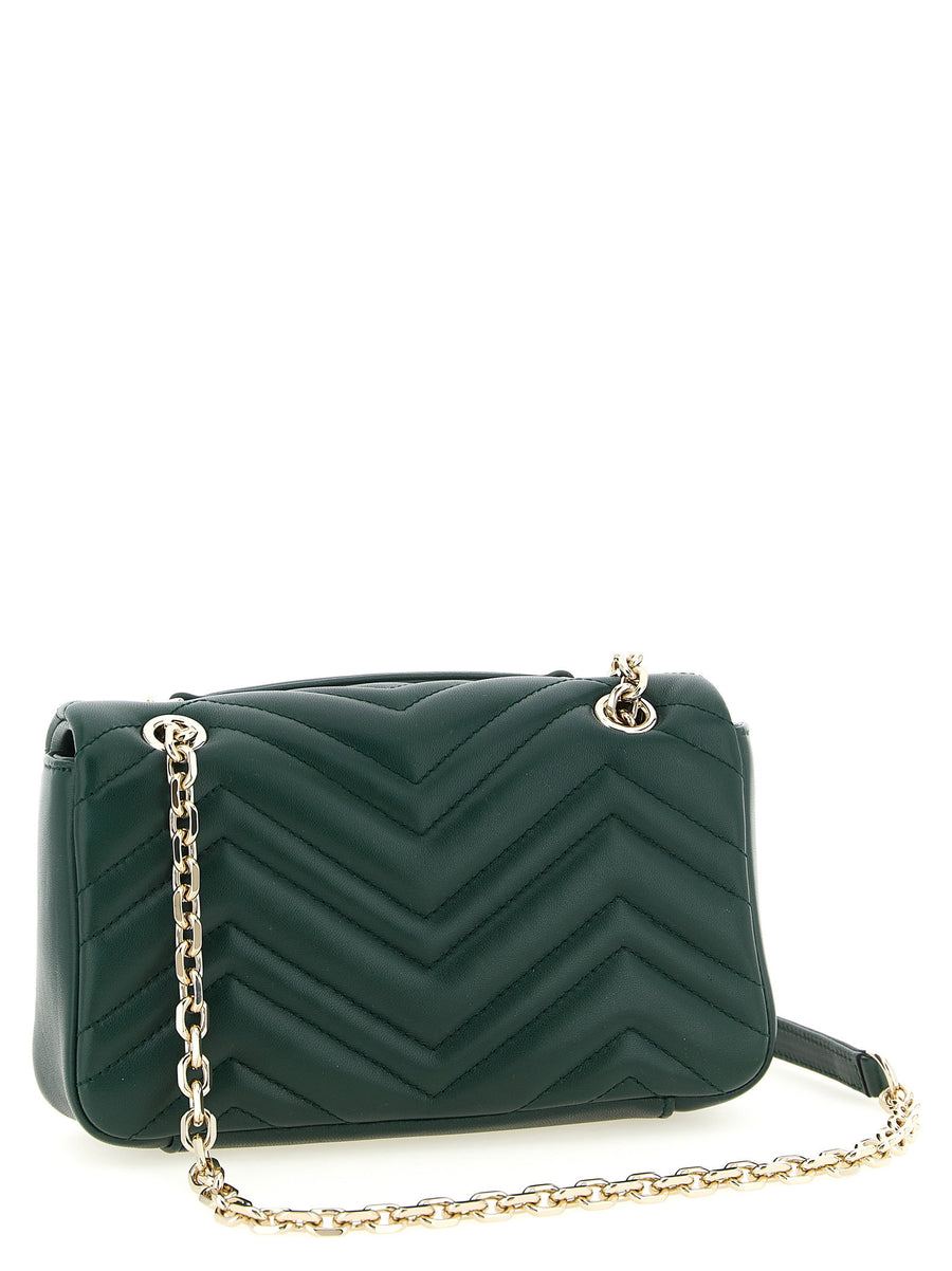 Gucci GG Marmont Small Shoulder Bag Green Matelasse Lambskin