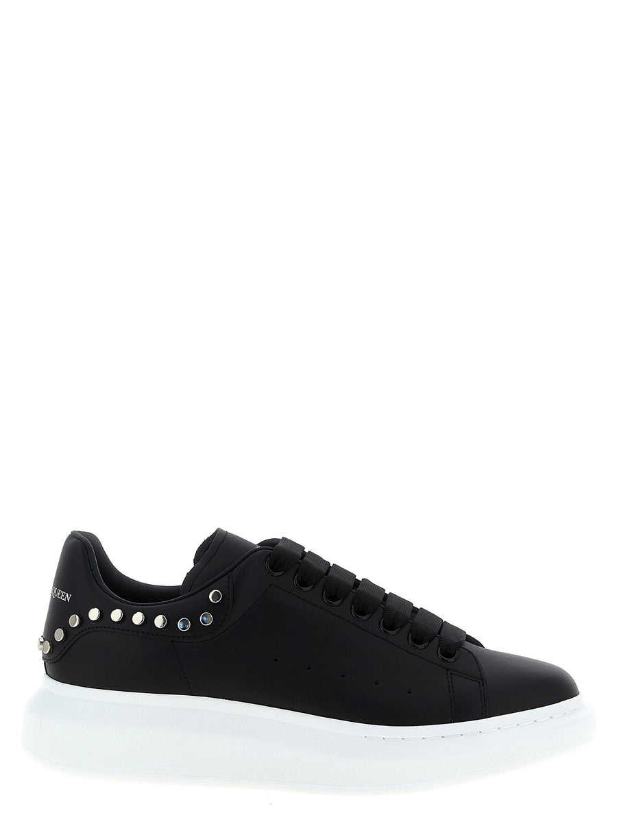 Alexander McQueen Larry Sneakers Premium Calfskin Leather For Men With Statement Heel Detail