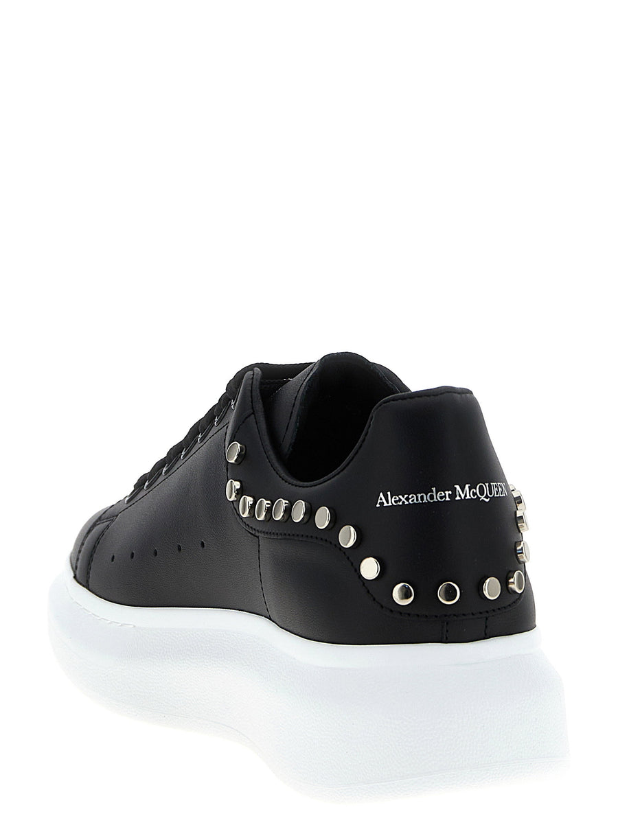 Alexander McQueen Larry Sneakers Premium Calfskin Leather For Men With Statement Heel Detail