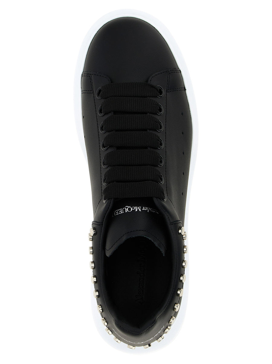 Alexander McQueen Larry Sneakers Premium Calfskin Leather For Men With Statement Heel Detail