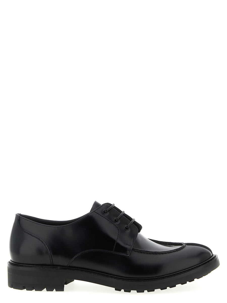 Luxurious Saint Laurent Lino Lace Up Shoes Derby Style Calfskin Leather With Goodyear Tank Sole For Modern Wardrobe
