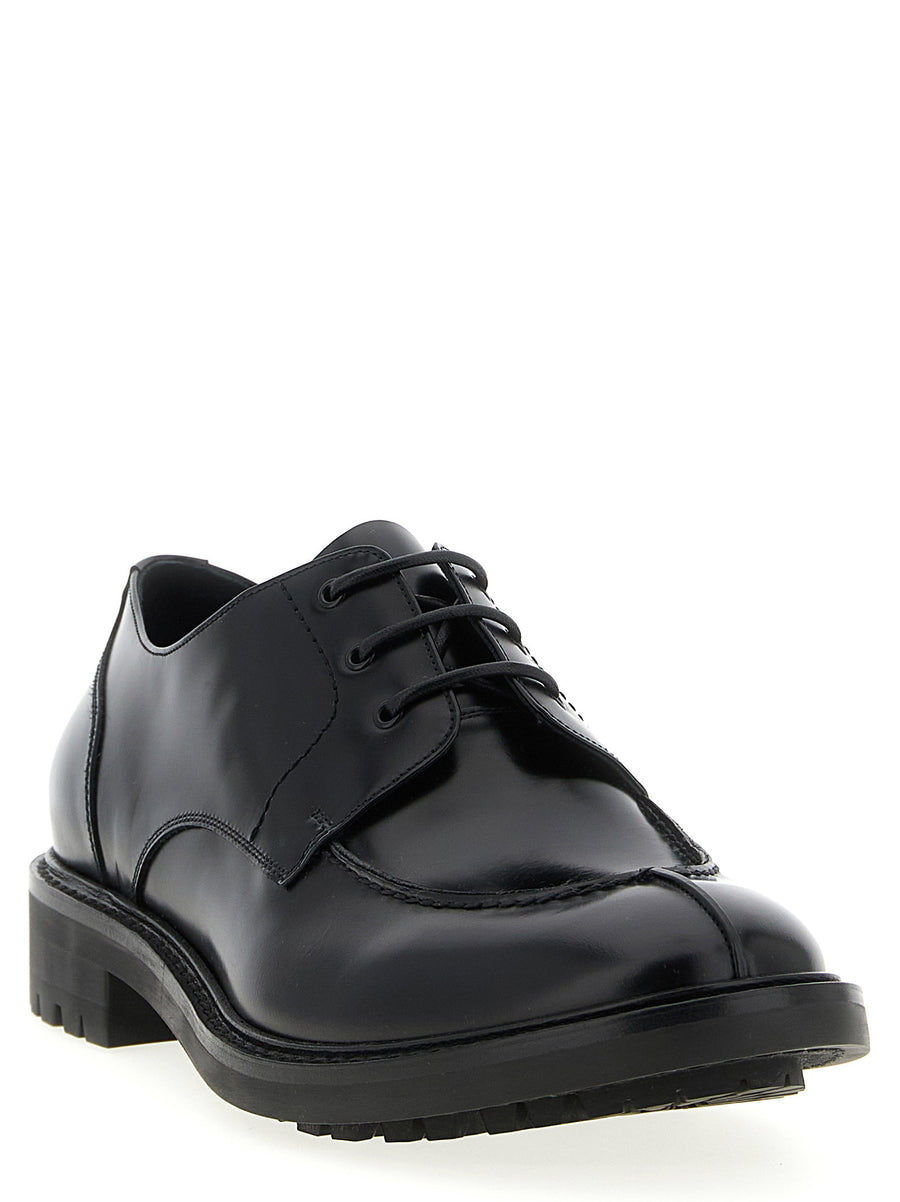 Luxurious Saint Laurent Lino Lace Up Shoes Derby Style Calfskin Leather With Goodyear Tank Sole For Modern Wardrobe