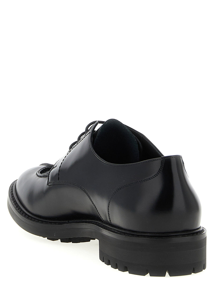 Luxurious Saint Laurent Lino Lace Up Shoes Derby Style Calfskin Leather With Goodyear Tank Sole For Modern Wardrobe