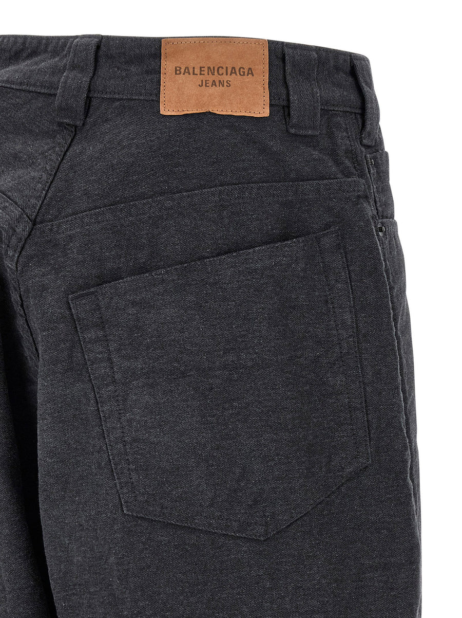 Balenciaga Trompe Loeil Joggers For Men Hidden Visual Illusion Denim Comfort Fit