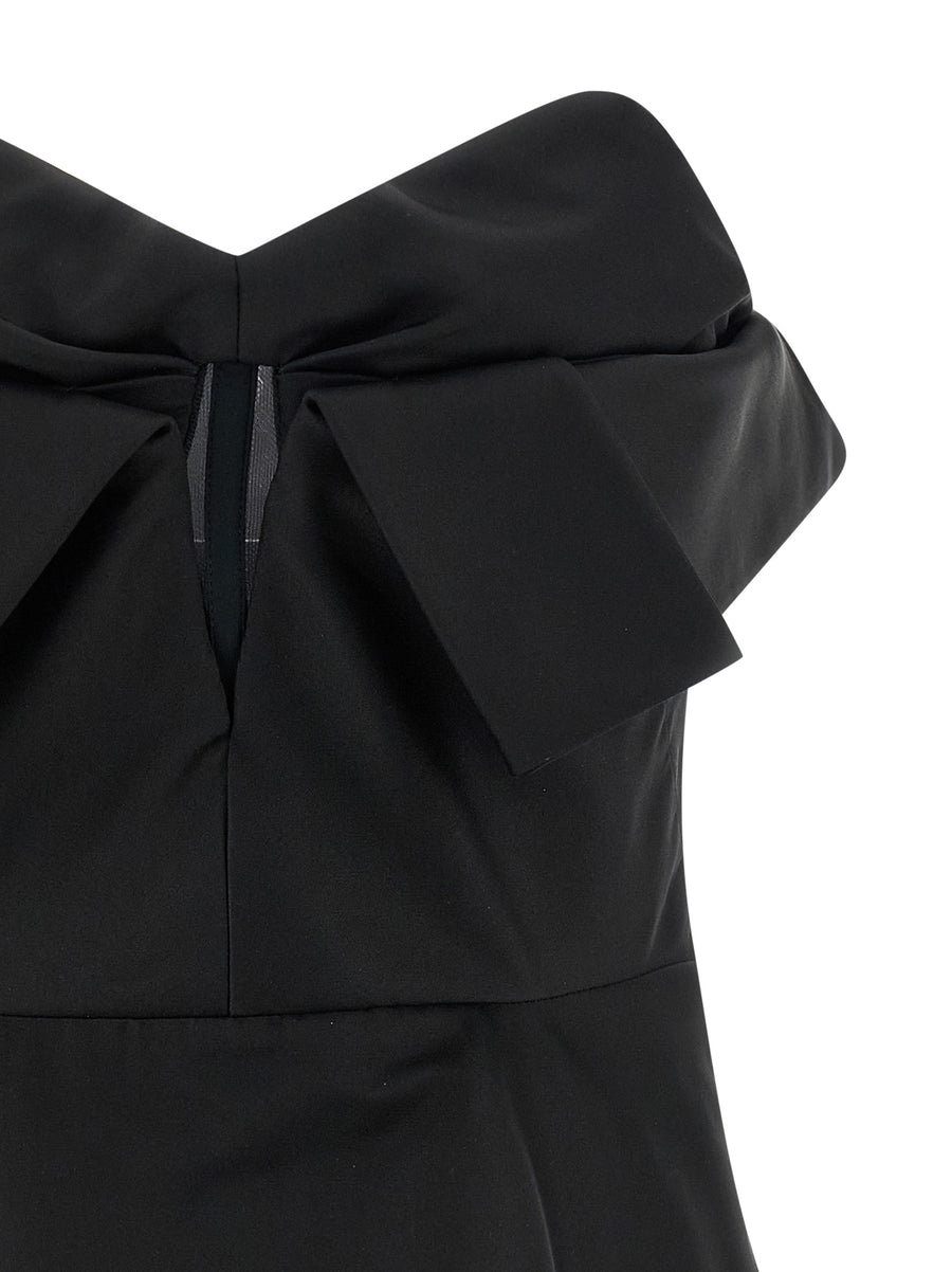 Alexander McQueen Bustier Top For Women Lux Duchesse Silk Off Shoulder Evening Wear With Architectural Detail