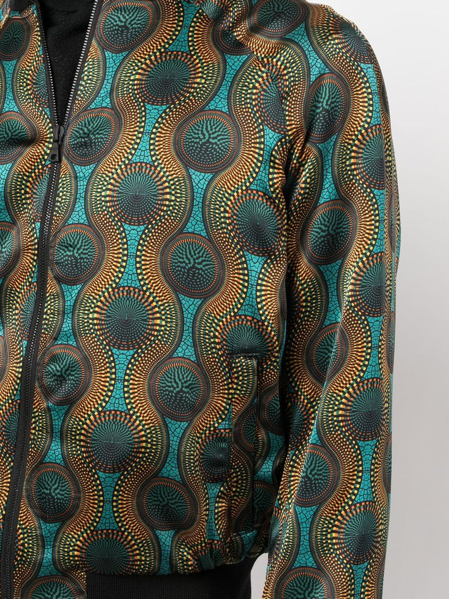 Ozwald Boateng Printed silk bomber jacket