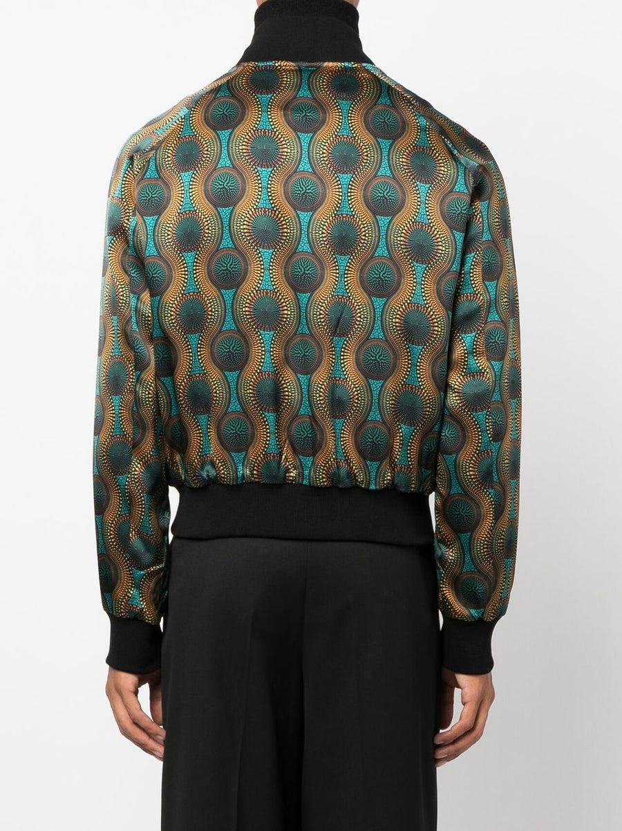 Ozwald Boateng Printed silk bomber jacket