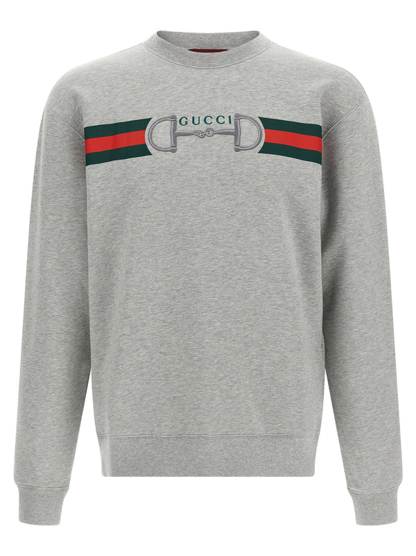 Gucci Web Ribbon And Horsebit Sweatshirt