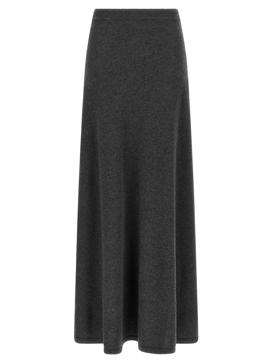 Balenciaga Wool Maxi Skirt For Women With Luxurious Elastic Waistband And Flared Hem For Fall Winter Wardrobe