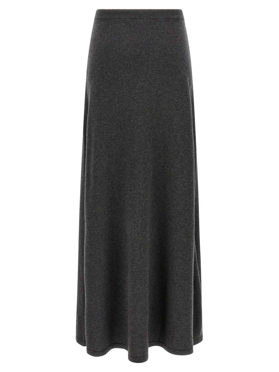 Balenciaga Wool Maxi Skirt For Women With Luxurious Elastic Waistband And Flared Hem For Fall Winter Wardrobe