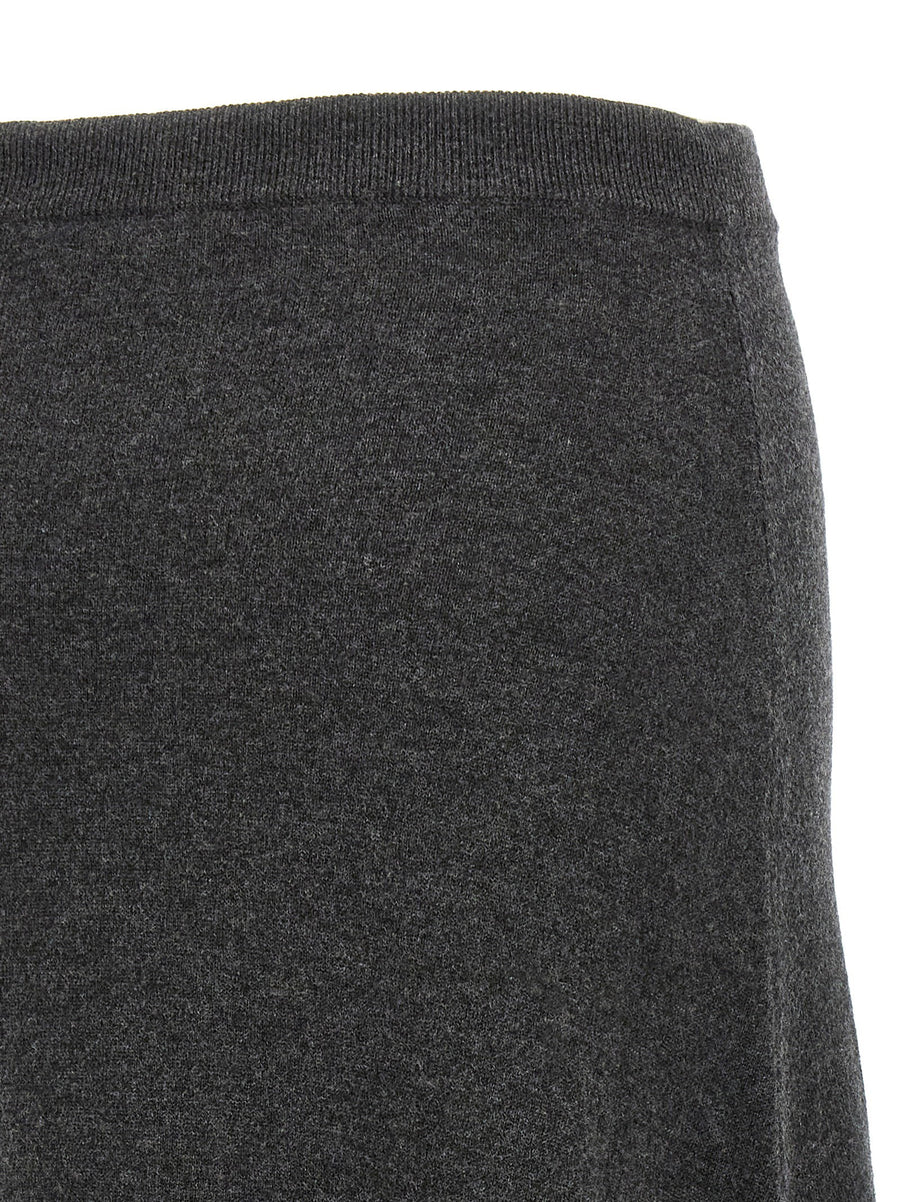 Balenciaga Wool Maxi Skirt For Women With Luxurious Elastic Waistband And Flared Hem For Fall Winter Wardrobe