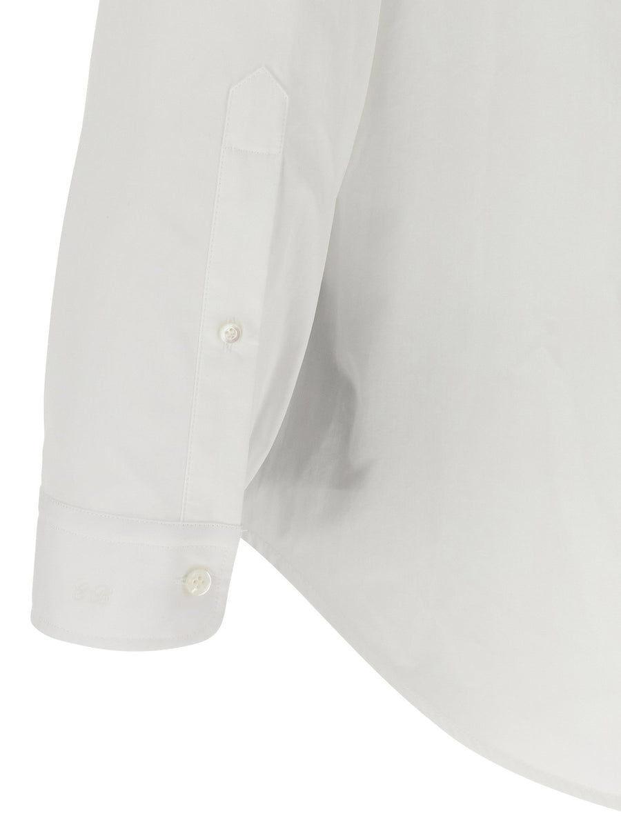 Balenciaga Standard Shirt 100 Percent Cotton Poplin With Front Button Closure And Long Cuffed Sleeves For Modern Men