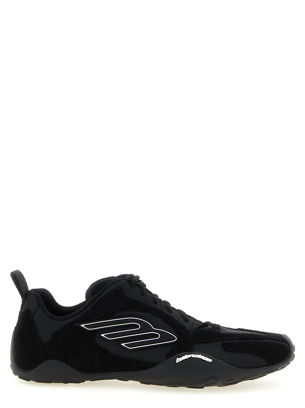 Balenciaga Monday Ultra Sneakers For Men Black 100 Percent Polyester Upper Lace Up Premium