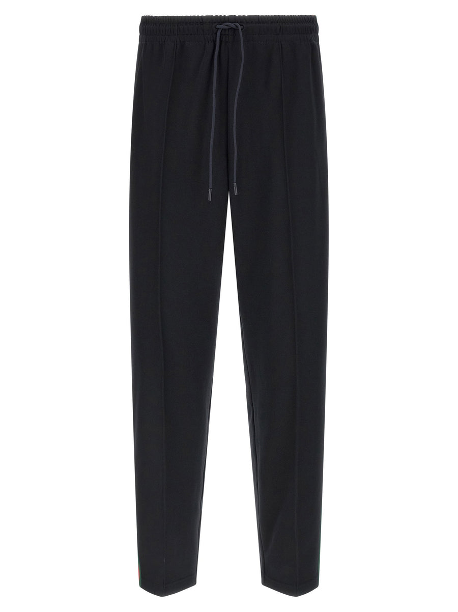 Gucci Nastro Web Joggers For Men Luxury Streetwear With Technical Jersey Comfort And Zip Bottom